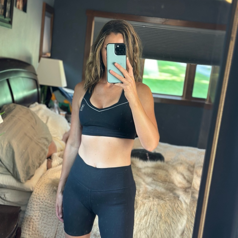 1st Phorm Black Halter Mesh Sports Bra